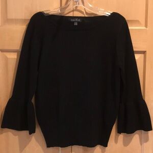 August Silk Black Sweater